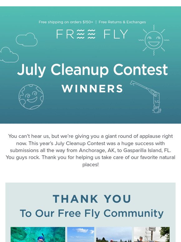 WINNERS: July Cleanup Contest