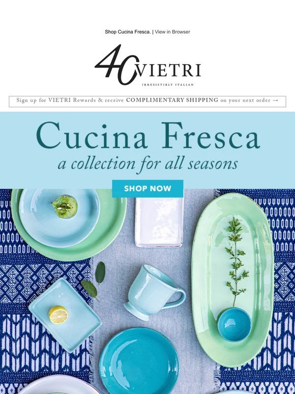 Transition your Cucina Fresca from summer to fall.