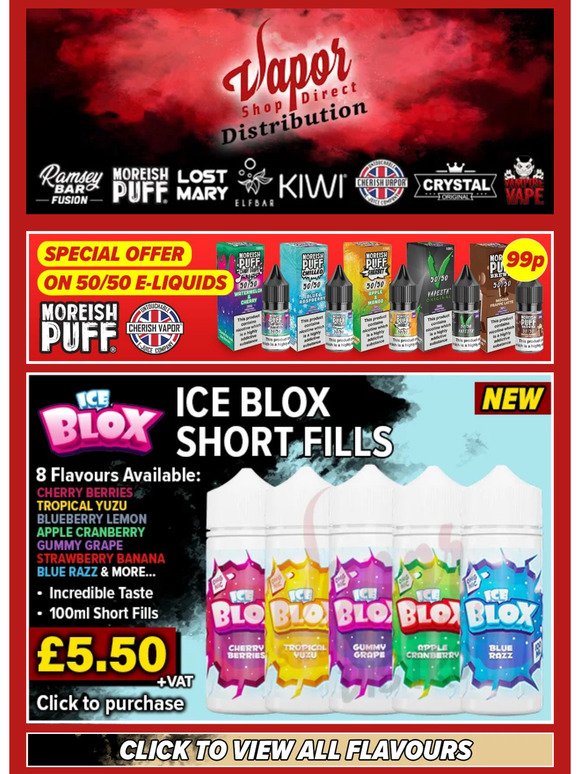 NEW IN🔥 | 8 Amazing Flavours by ICE BLOX in Salts & Short Fills! + HUGE Restock on BAR SALTS!