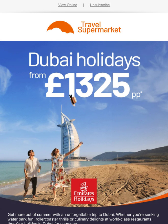 TravelSupermarket: Dubai getaways from £1,325pp* with Emirates Holidays ...