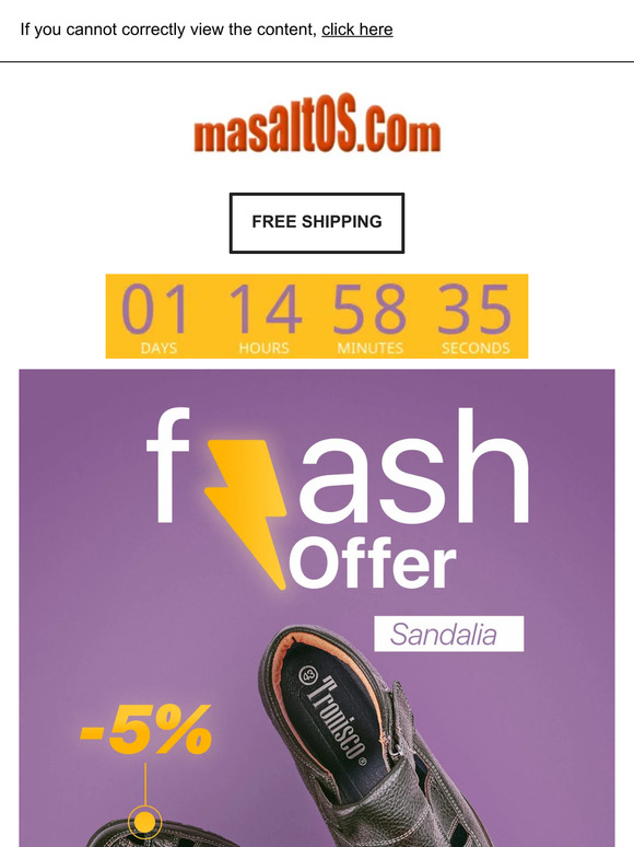 First flash offer of the month of August!