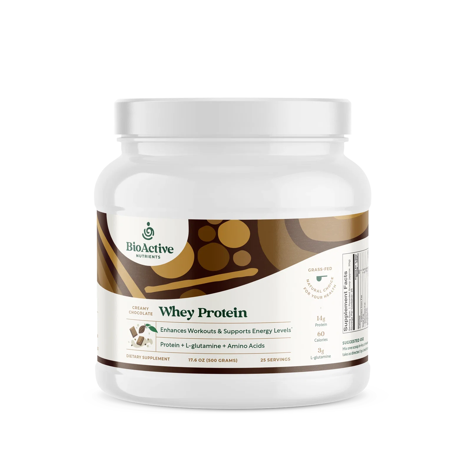 Image of Grass-Fed Whey Protein Chocolate 500g by BioActive Nutrients