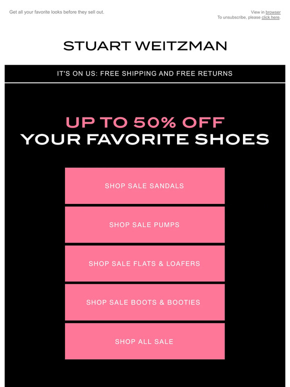 All Yours: Up to 50% Off the Shoes of the Season
