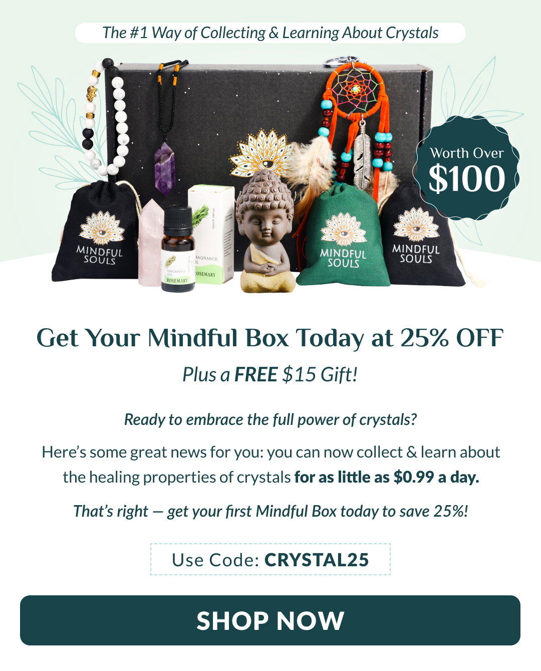 Get your mindful box today at 25% off