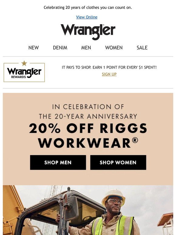 20% off RIGGS Workwear®