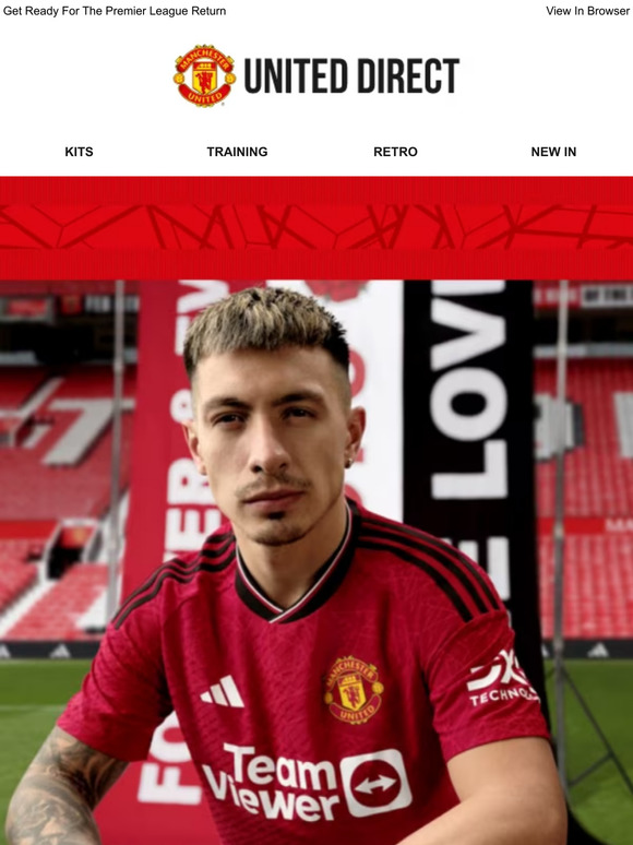 Manchester United Direct Home Kit Special New Season 23/24 Milled