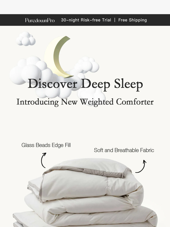 Enjoy Deep Sleep  - All Season Weighted Comforter HERE