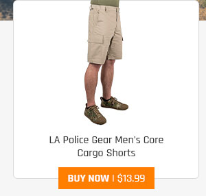 LA Police Gear Men's Core Cargo Shorts