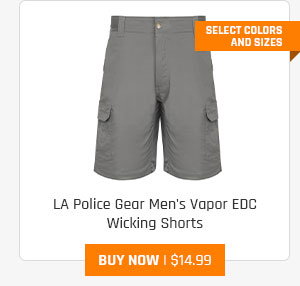 LA Police Gear Men's Vapor EDC Wicking Shorts - Limited Sizes