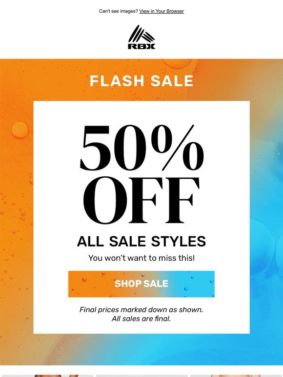Don't Miss: 50% Off Sale Items