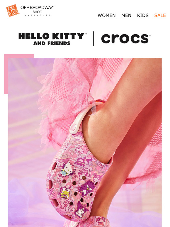 Rack Room Shoes Restock alert! 🚨 Hello Kitty and Friends x Crocs Milled