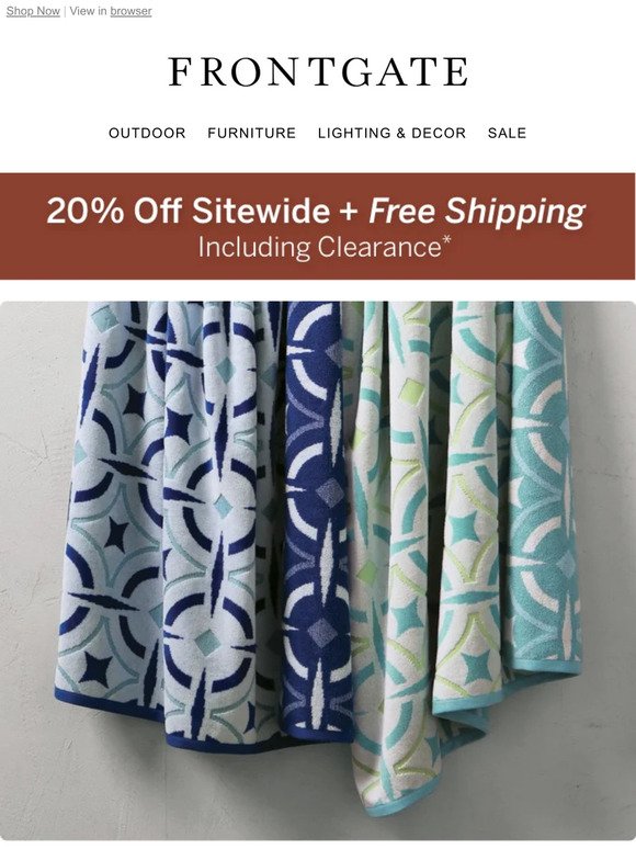 Limited Time Savings: 20% off sitewide + FREE shipping, including clearance.