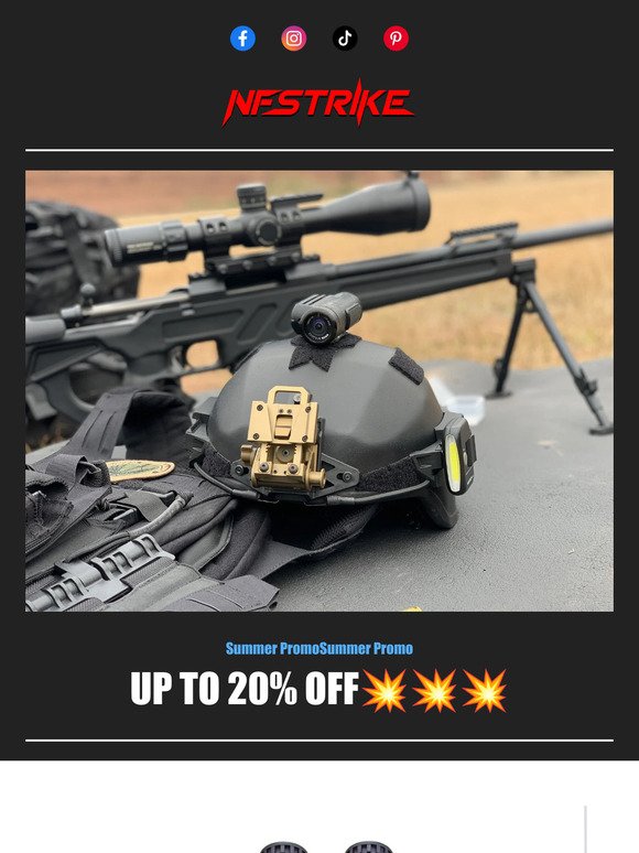 20% OFF! Come pick up your favorite tactical helmet for your airsoft event!