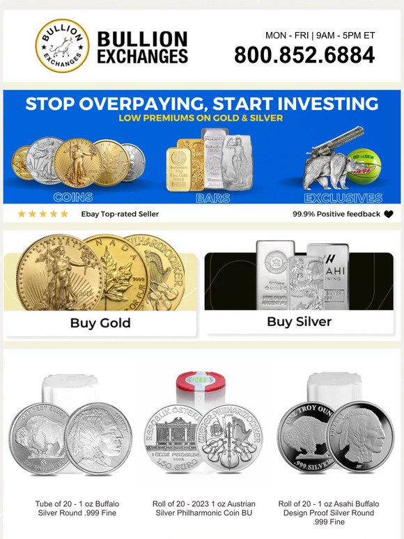✨Shop in Bulk on eBay: Silver Philharmonics, Krugerrands & Rounds! SALE on Collectibles!✨