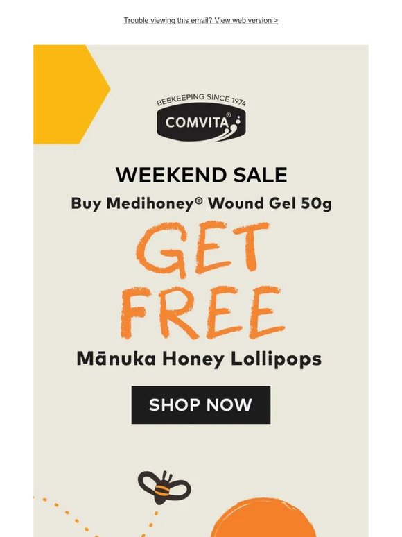 Weekend Sale Alert! Get FREE Mānuka Honey Lollipops with MediHoney® 50g