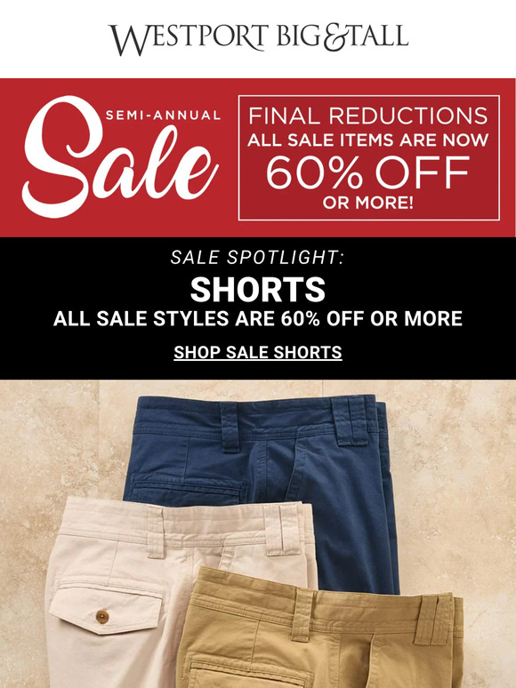 Stock up on SHORTS at 60% off!