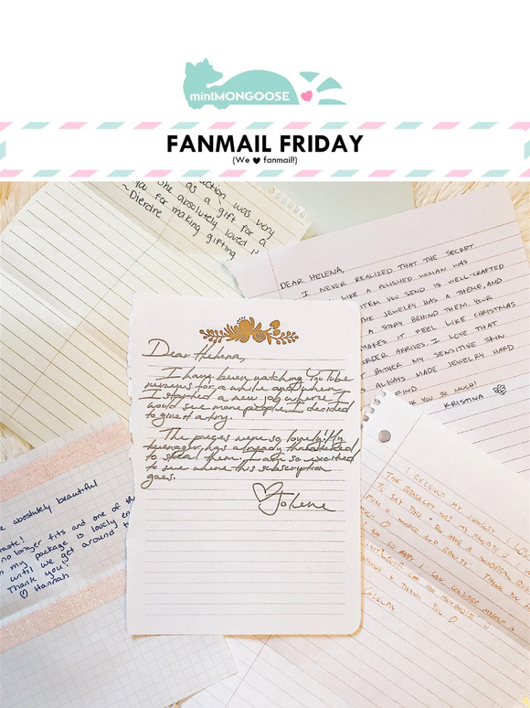 [Fanmail Friday] It's Saturday?!