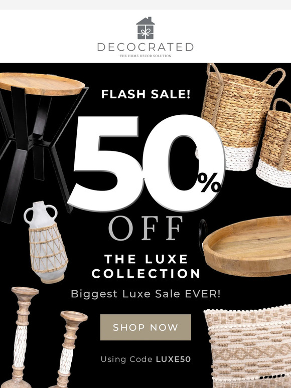 🚨FLASH SALE🚨 50% OFF the ENTIRE Luxe Collection!