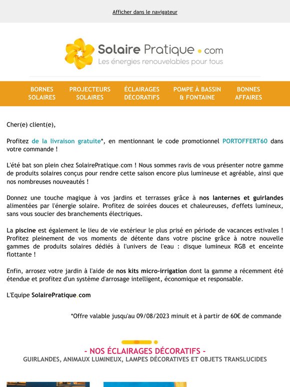 SolairePratique.com: CODE PROMO 7% SUR TOUT LE CATALOGUE ! IDEES SOLAIRES  DE PRINTEMPS UTILES OU PLAISIR