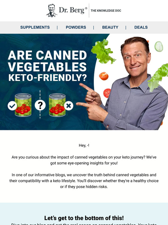 Dr Berg Are Canned Veggies KetoFriendly? Milled