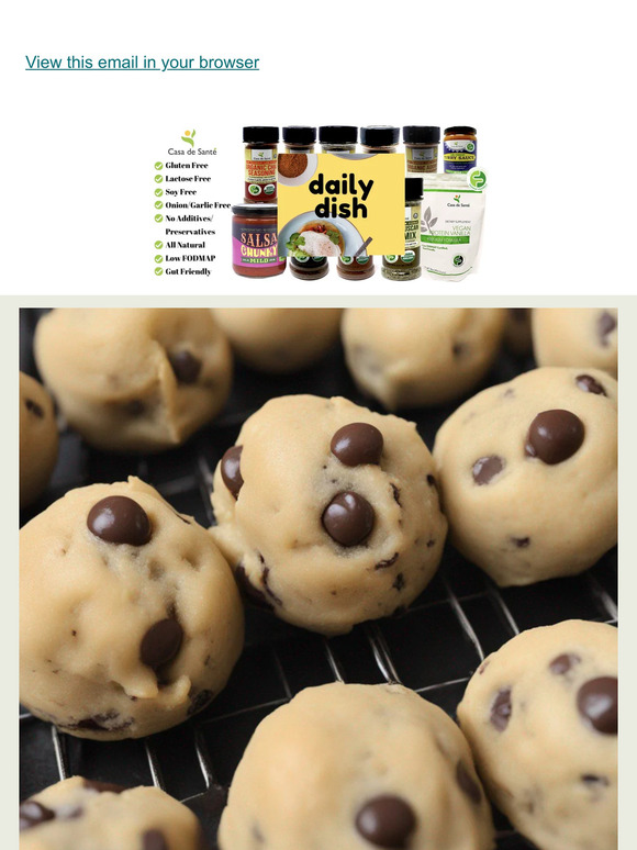 Low FODMAP Chocolate Chip Cookie Dough Balls