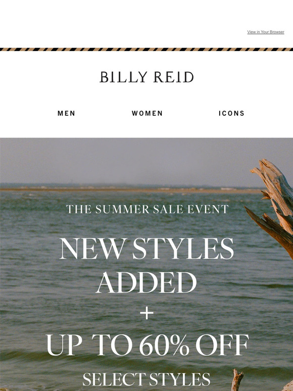 Up to 60% off won’t last forever.