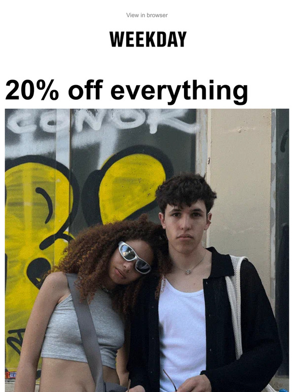 Final shout out | Students get 20% off everything