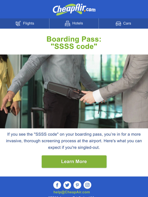 What is an SSSS code on your boarding pass?