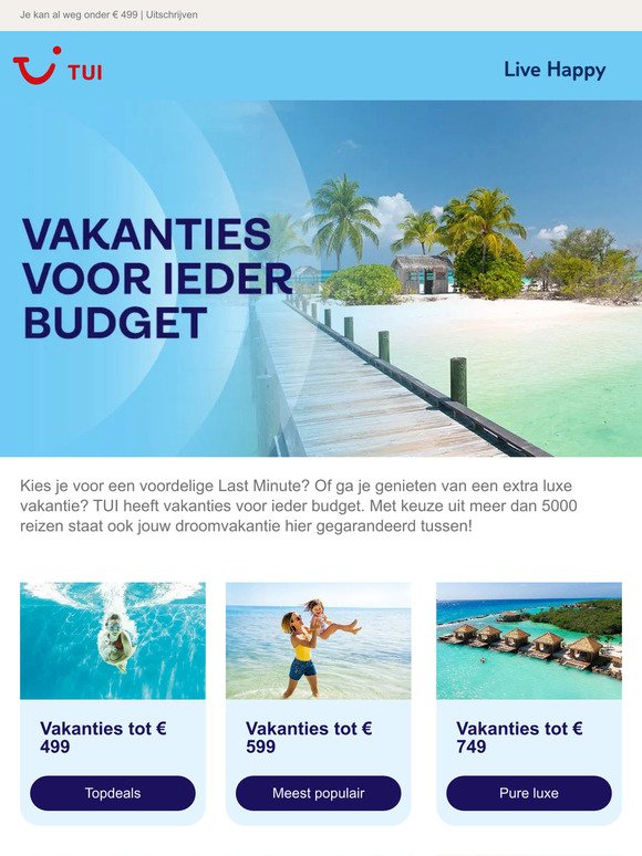 Vakanties voor ieder budget