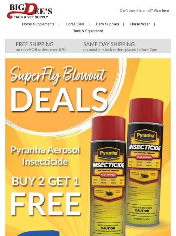 SuperFly Blowout Deals - FREE Pyranha + much more
