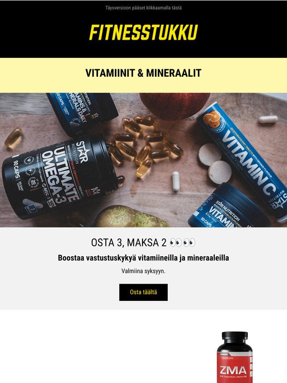 Vitamiinit & mineraalit - osta 3, maksa 2
