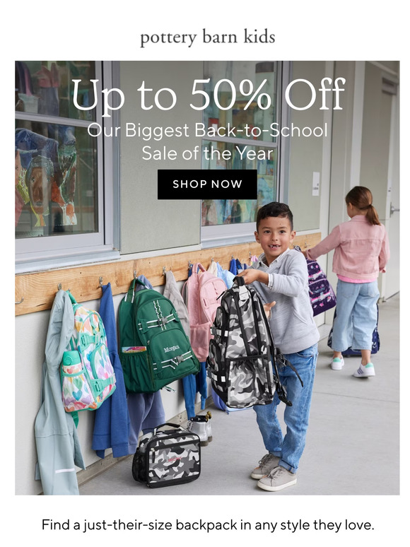 Pottery Barn Kids Our Biggest BacktoSchool Sale of the Year 📚 ️🚌🎒