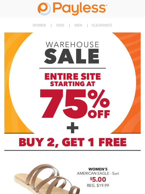 Payless on sale closeout sale