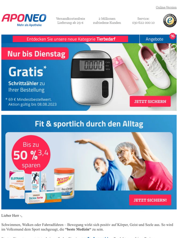 👣 Gratis* Schrittzähler sichern Herr — 👣