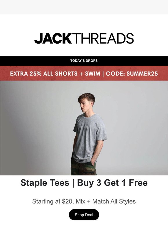 Tee Time? More Like FREE Time: Buy 3 Get 1 Free Tees + Our Best Deals Yet on Sandals, Swim + More!