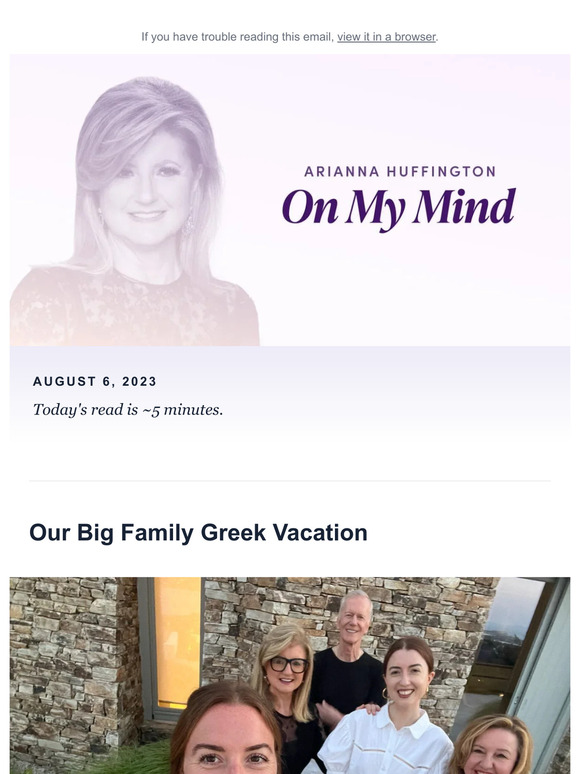 Our Big Family Greek Vacation: On My Mind