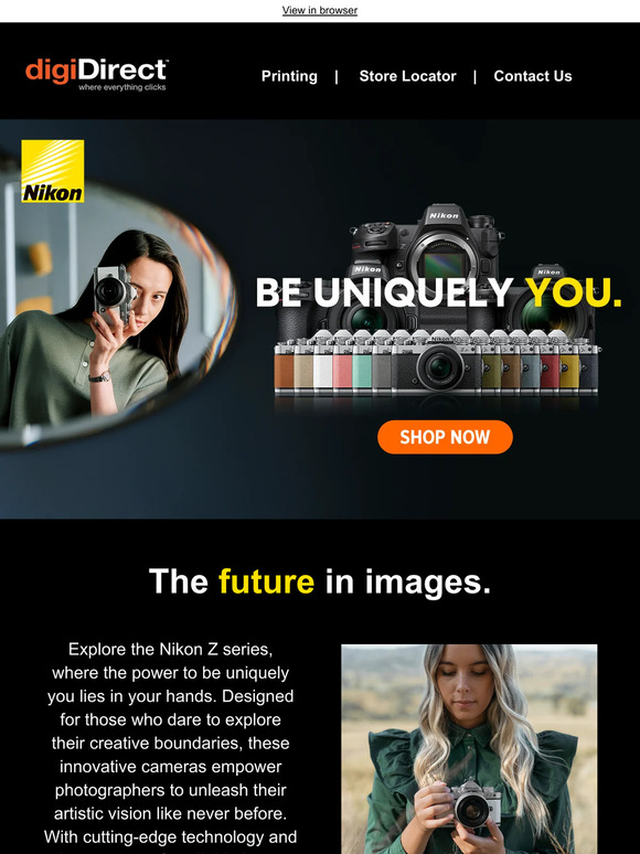 Be Uniquely You. Shop huge savings on Nikon, and choose the way you create.