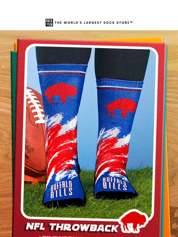 Youth Buffalo Bills Rock Em Socks NFL x Guy Fieri’s Flavortown Crew Socks