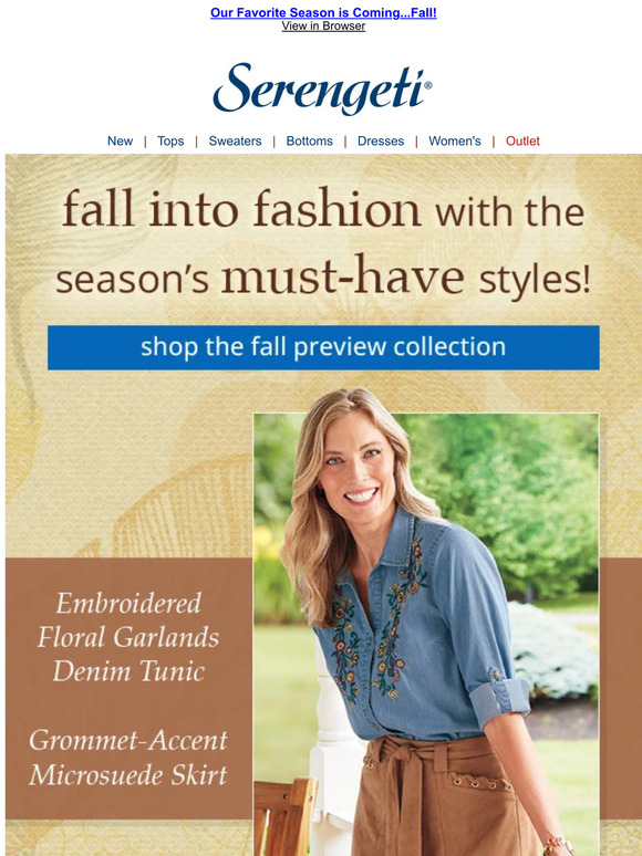 Serengeti Catalog Be Shamelessly You New Styles & Fashions For Fall