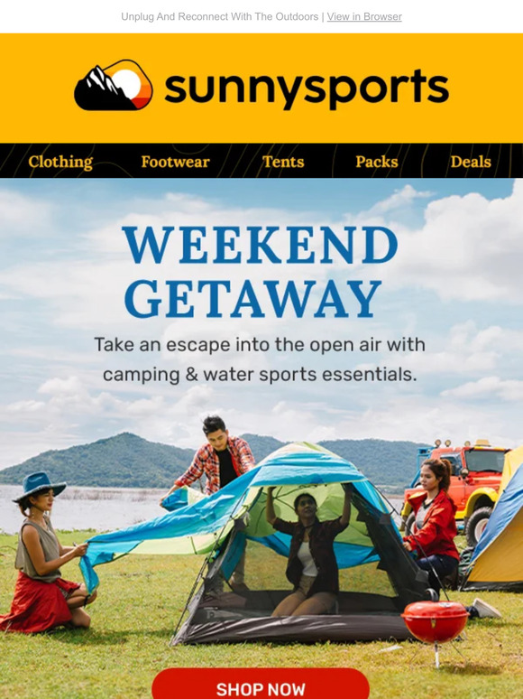 SunnySports Weekend Getaway Embrace the Outdoors With Camping & Water