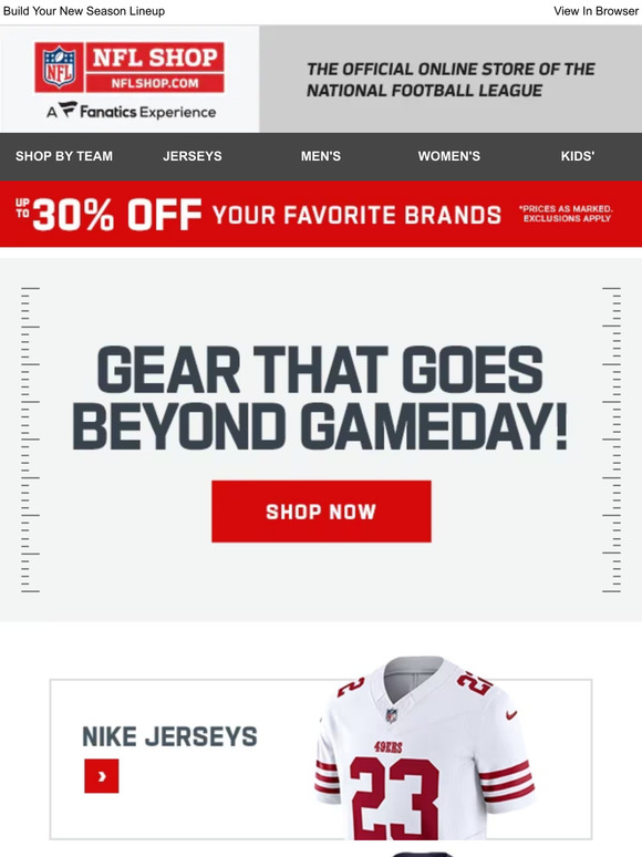 30% Off NFLShop.com PROMO CODE (18 ACTIVE) Oct '23