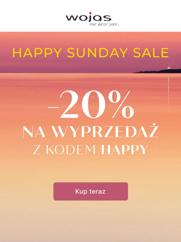 Happy Sunday Sale - 20% na wyprzedaż