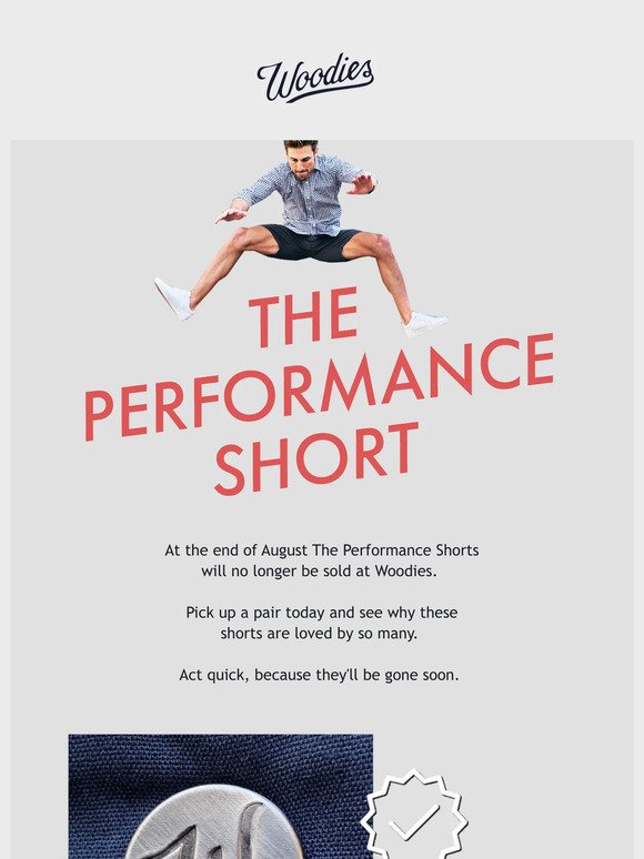 Get it before it's gone. The Performance Short