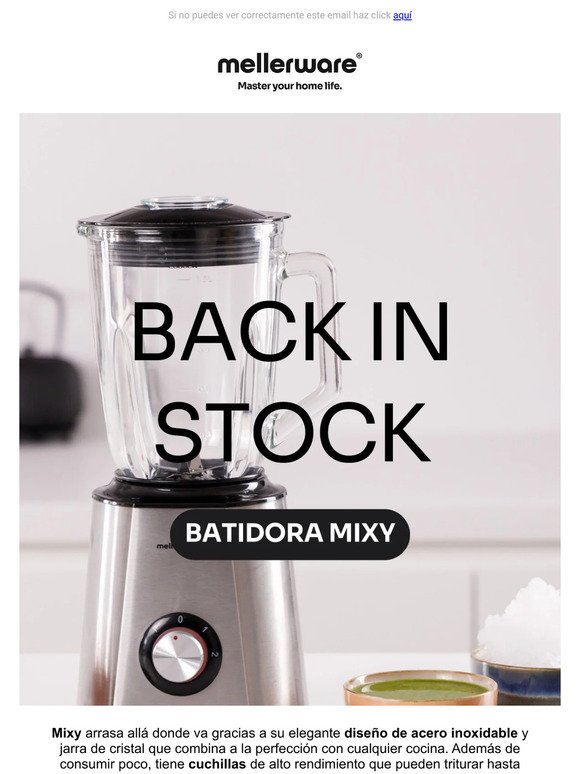 BACK IN STOCK 🔈 ¡La batidora top ventas Mixy vuelve!