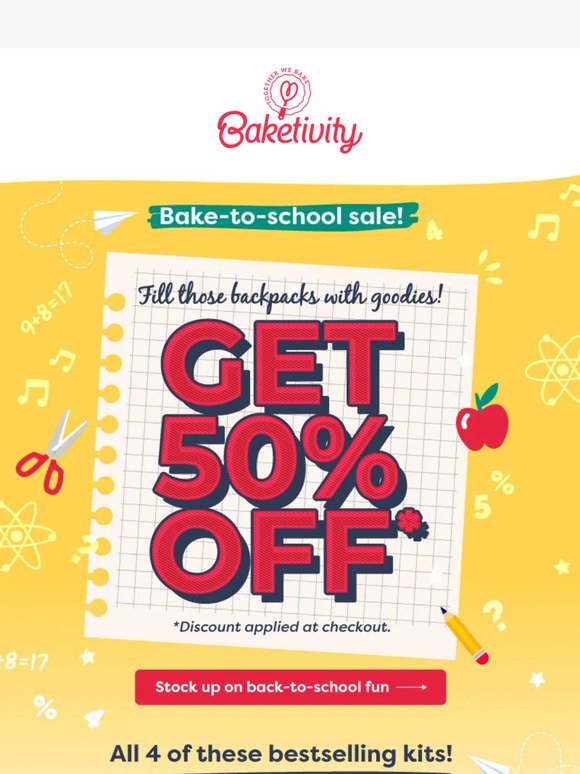 Bake-to-School Sale and FREE back-to-school gift! 🍎🚌