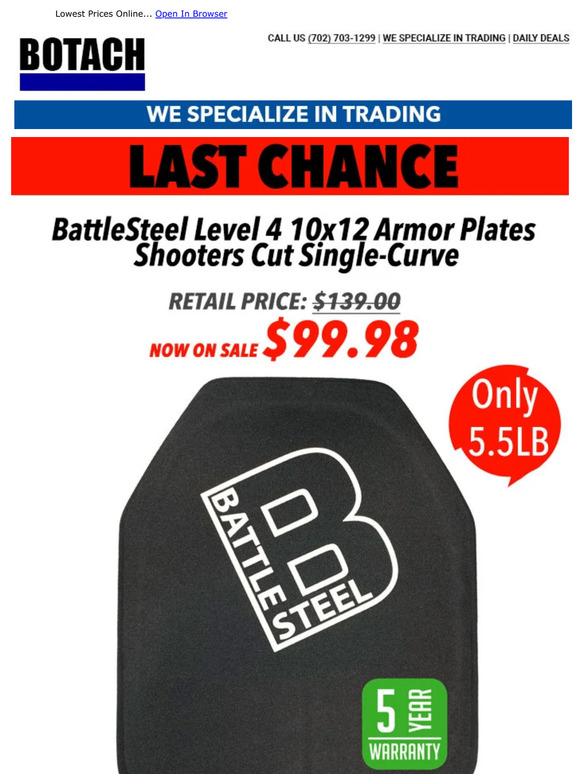 Battle Steel Level III Lightweight Ballistic Shields w/Viewport