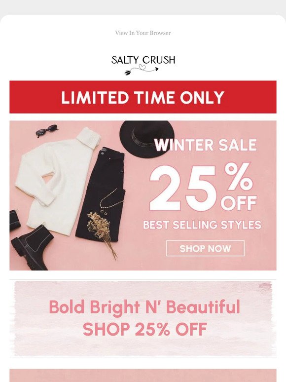 BRIGHT N’ BEAUTIFUL 🚨 25% OFF MUST HAVE WINTER STYLES