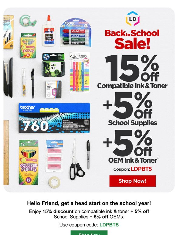 Time for Back to School 🔔 Savings on Ink + School Supplies