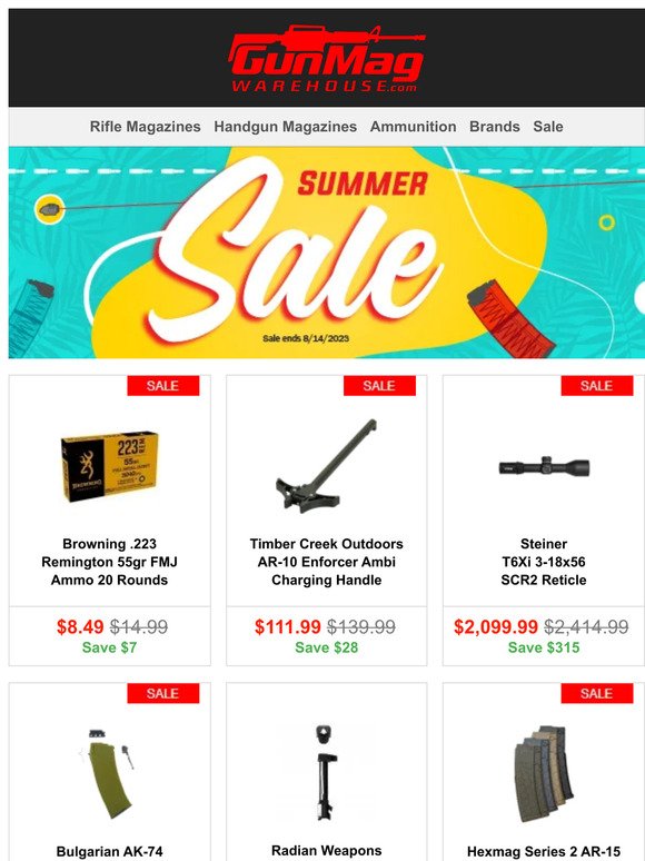 Our Summer Sale Is Just Ramping Up | Browning .223Rem 20rd 55gr Box for $8.49