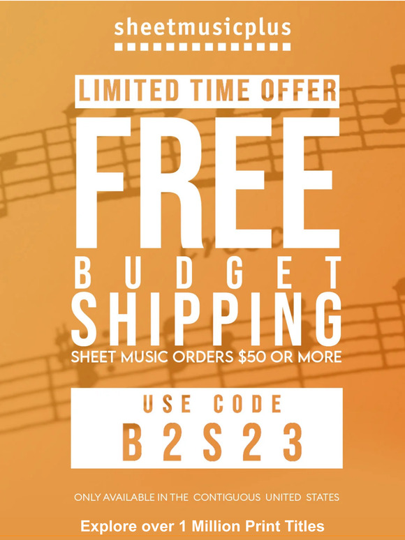 Free Budget Shipping is Back!
